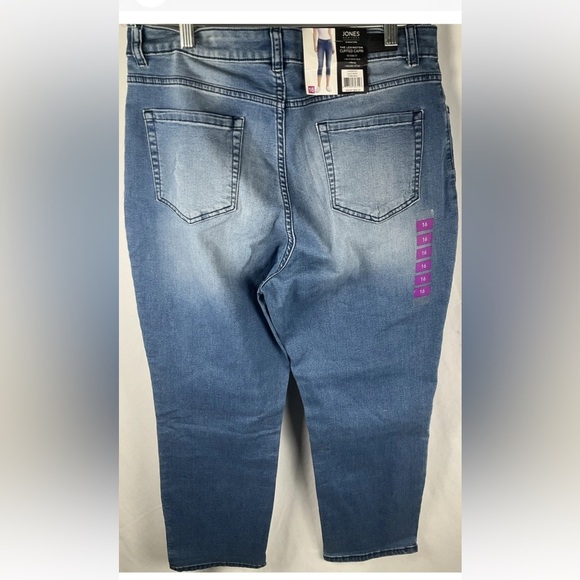Jones New York Women’s Blue Lexington Cuff Capri‎ Size 16 Alice Wash Slim Leg - Picture 2 of 16